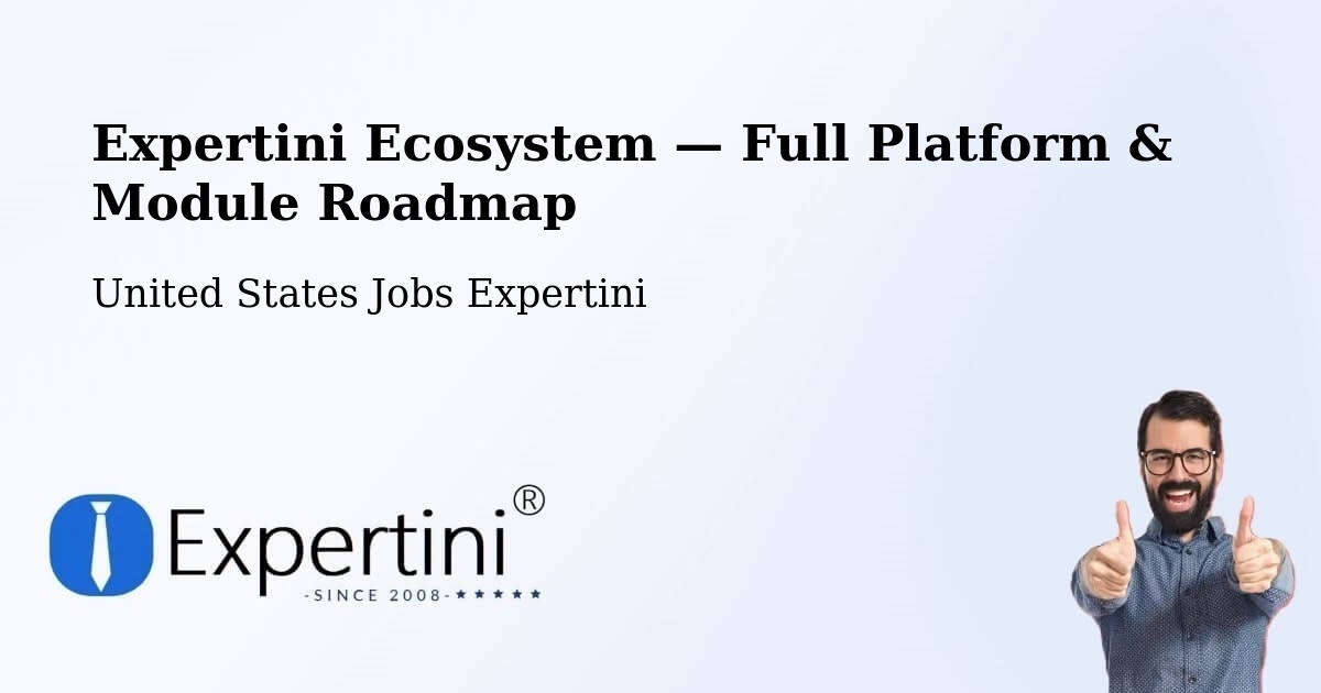 Expertini Ecosystem — Full Platform & Module Roadmap – Pharr